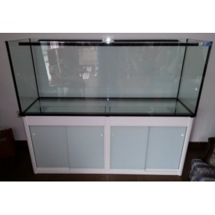Mesa a medida color blanco 250x60 para acuario
